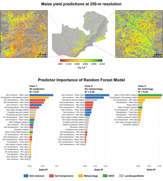 Field-scale soil moisture bridges the spatial-scale gap between drought monitoring and agricultural yields